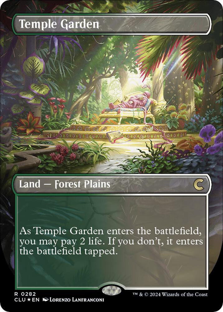 Temple Garden 282/284 (Ravnica: Clue Edition)  - Borderless Foil | Good Games Modbury