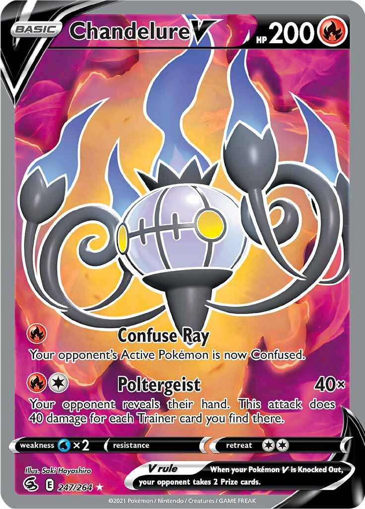 Chandelure V (247/264) [Sword & Shield: Fusion Strike] | Good Games Modbury