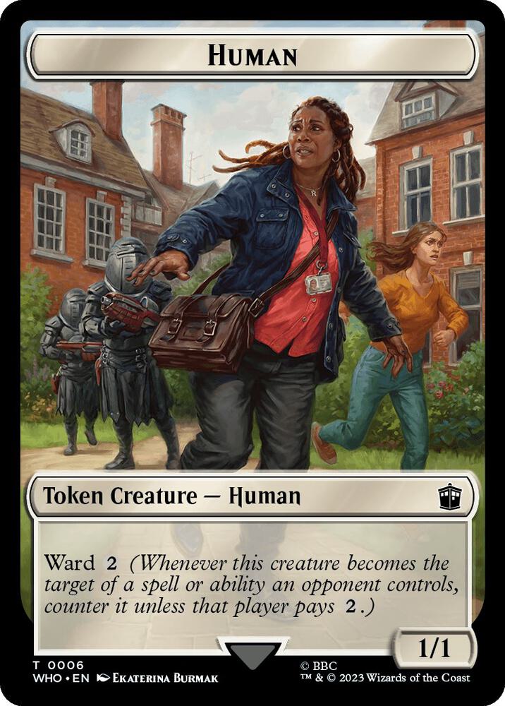 Human 0006 Alien Salamander Double Sided Token 6 // 16 (Universes Beyond: Doctor Who)  - Foil | Good Games Modbury