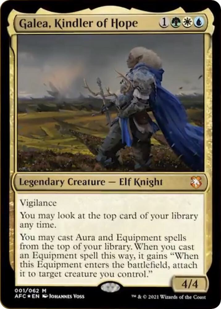 Galea Kindler of Hope Display Commander Thick Stock 1 (Commander: Adventures in the Forgotten Realms)  - Foil | Good Games Modbury