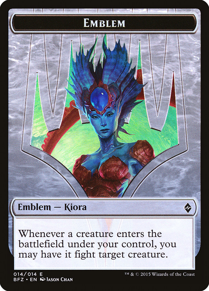 Kiora, Master of the Depths Emblem [Battle for Zendikar Tokens] | Good Games Modbury