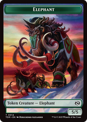Elephant // Treasure Double-Sided Token [Tarkir: Dragonstorm Tokens] | Good Games Modbury