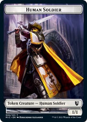 Eldrazi Spawn // Human Soldier Double-Sided Token [Innistrad: Midnight Hunt Commander Tokens] | Good Games Modbury