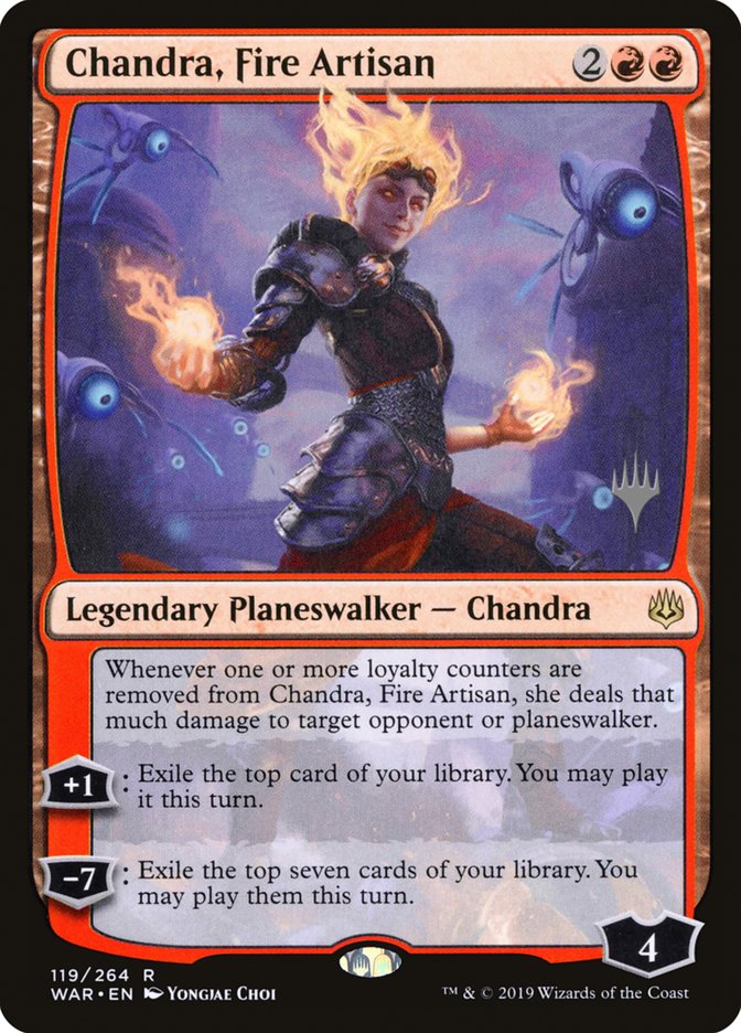 Chandra, Fire Artisan (Promo Pack) [War of the Spark Promos] | Good Games Modbury