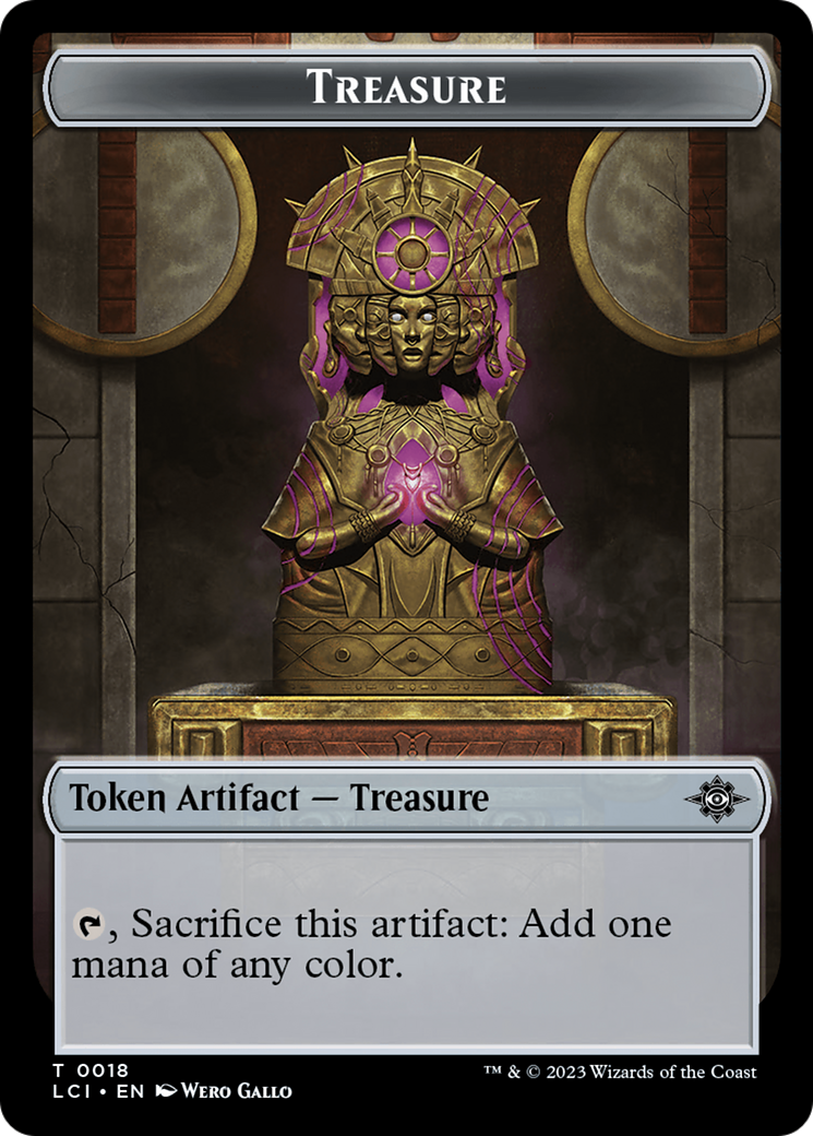 Treasure (0018) // Golem Double-Sided Token [The Lost Caverns of Ixalan Tokens] | Good Games Modbury