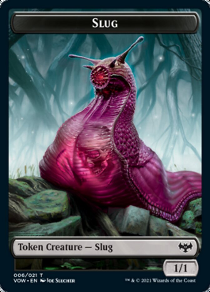 Blood // Slug Double-Sided Token [Innistrad: Crimson Vow Tokens] | Good Games Modbury