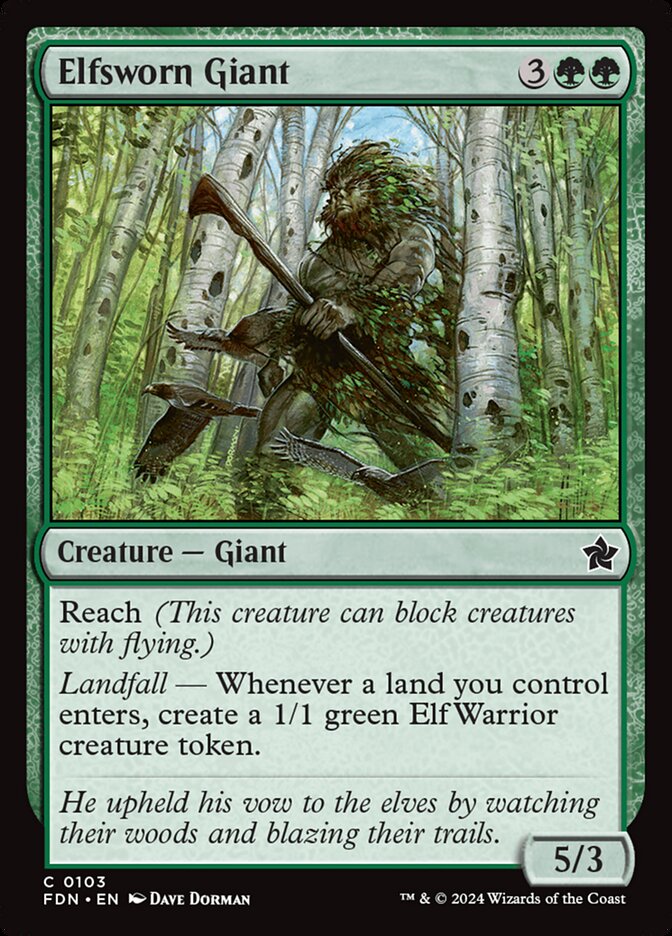 Elfsworn Giant 103/291 (Foundations)  - Foil | Good Games Modbury