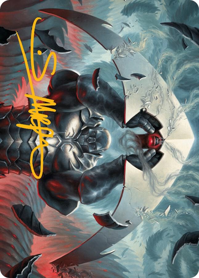 Mirrodin Avenged Art Card Gold Stamped Signature 26 (Art Series: March of the Machine)  | Good Games Modbury