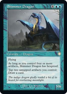 Shimmer Dragon Retro Frame 95/40 (Commander: The Brothers' War)  | Good Games Modbury