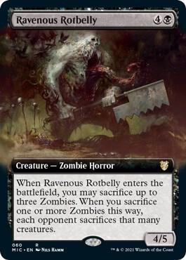 Ravenous Rotbelly Extended Art 60/38 (Commander: Innistrad: Midnight Hunt)  | Good Games Modbury