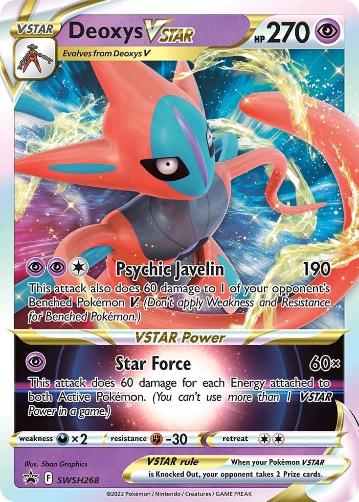 Deoxys VSTAR (SWSH268) (Jumbo Card) [Sword & Shield: Black Star Promos] | Good Games Modbury