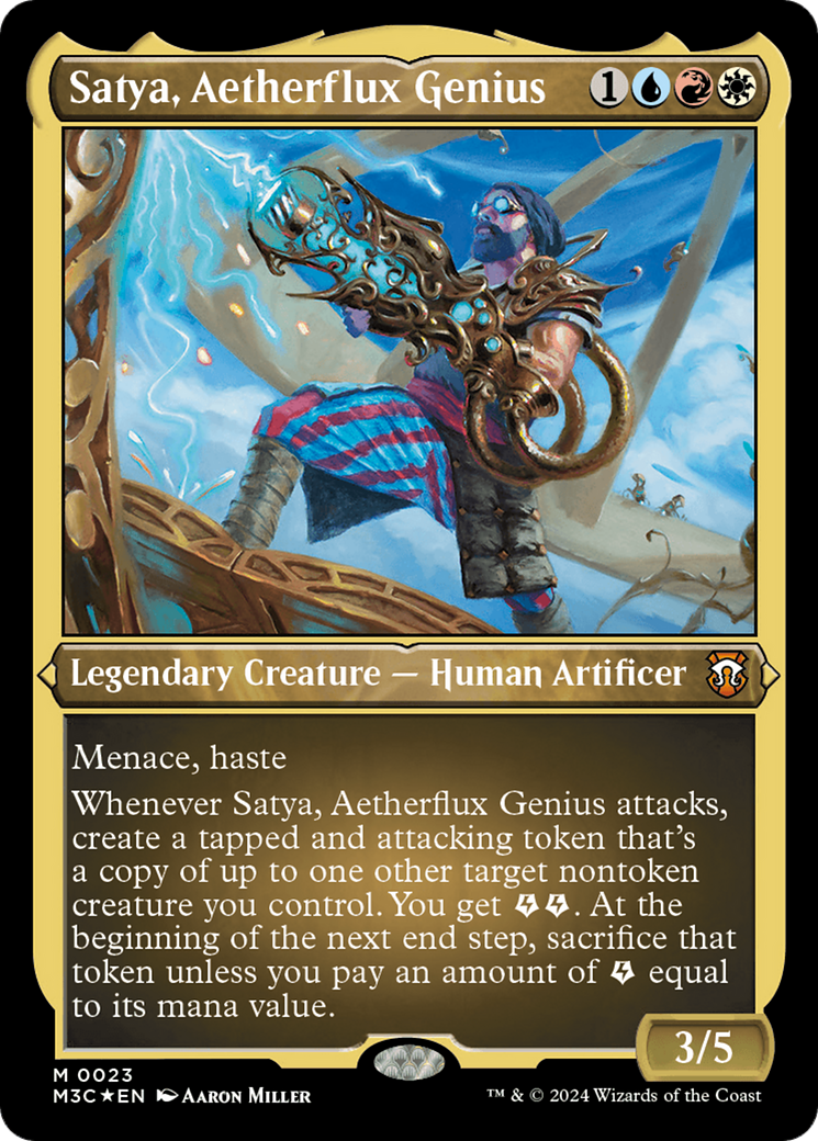 Satya, Aetherflux Genius (Foil Etched) [Modern Horizons 3 Commander] | Good Games Modbury