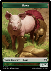 Boar // Drake Double-Sided Token [Outlaws of Thunder Junction Commander Tokens] | Good Games Modbury