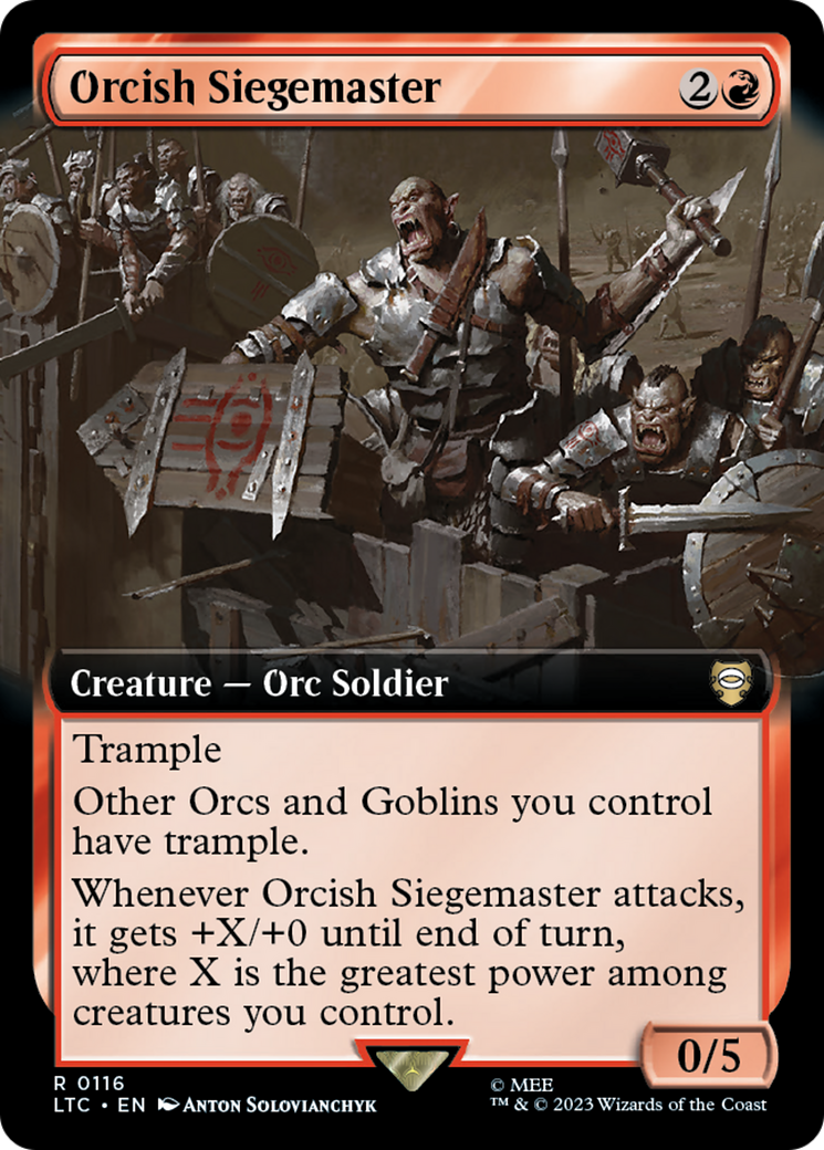 Orcish Siegemaster (Extended Art) [The Lord of the Rings: Tales of Middle-Earth Commander] | Good Games Modbury