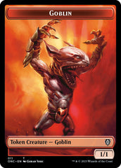 Rebel // Goblin Double-Sided Token [Phyrexia: All Will Be One Commander Tokens] | Good Games Modbury