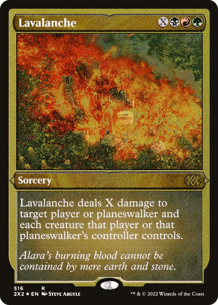 Lavalanche Foil Etched 516 (Double Masters 2022)  - Foil | Good Games Modbury
