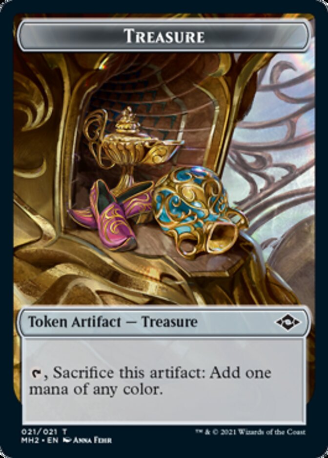 Golem // Treasure (21) Double-Sided Token [Modern Horizons 2 Tokens] | Good Games Modbury