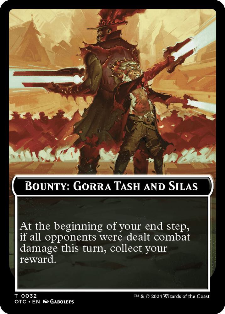 Bounty Gorra Tash and Silas Bounty Rules Double Sided Token 32 (Commander: Outlaws of Thunder Junction)  | Good Games Modbury