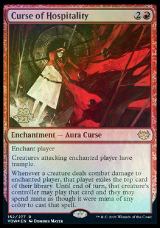 Curse of Hospitality [Innistrad: Crimson Vow Prerelease Promos] | Good Games Modbury