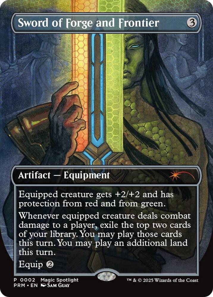 Sword of Forge and Frontier 3/9 (Unique and Miscellaneous Promos)  - Borderless Foil | Good Games Modbury