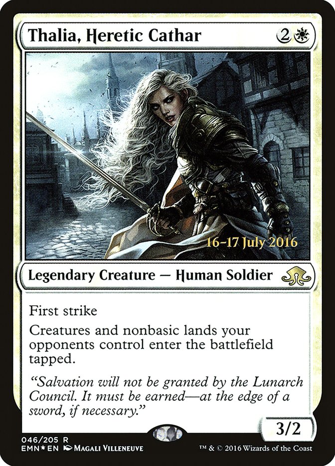 Thalia, Heretic Cathar [Eldritch Moon Prerelease Promos] | Good Games Modbury