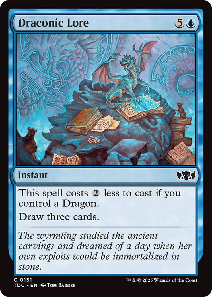 Draconic Lore [Tarkir: Dragonstorm Commander] | Good Games Modbury