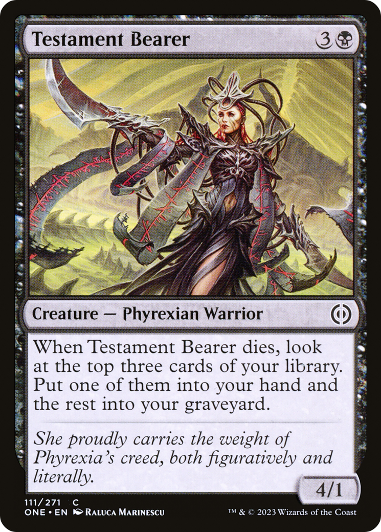 Testament Bearer [Phyrexia: All Will Be One] | Good Games Modbury
