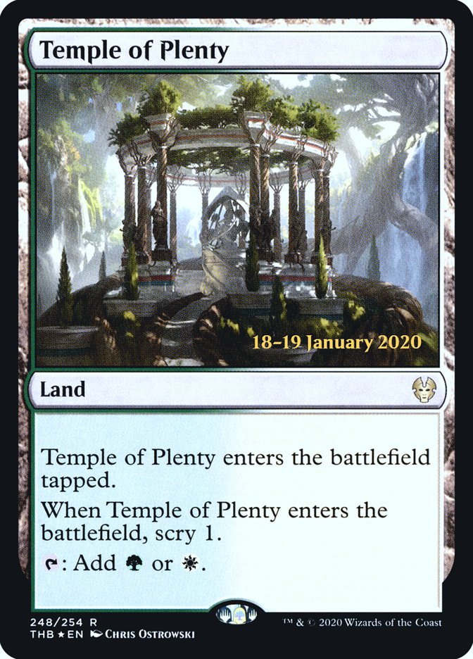 Temple of Plenty [Theros Beyond Death Prerelease Promos] | Good Games Modbury