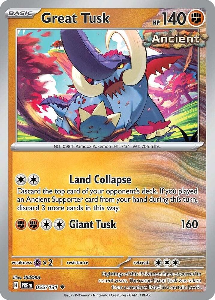 Great Tusk (055/131) [Scarlet & Violet: Prismatic Evolutions] | Good Games Modbury