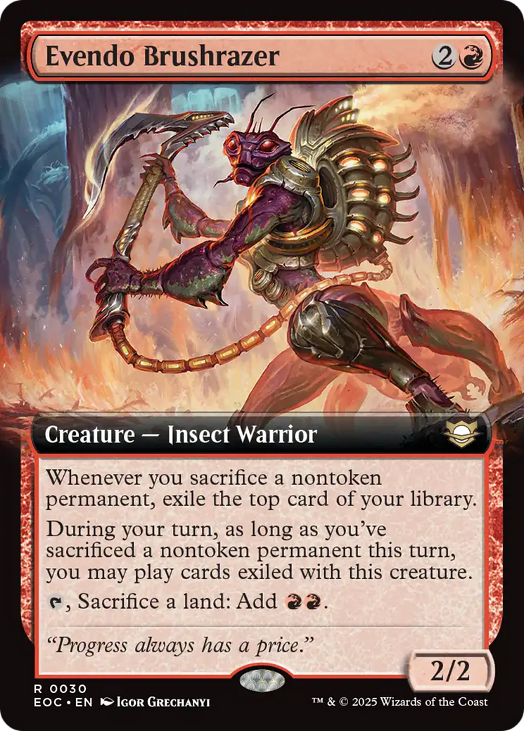 Evendo Brushrazer (Extended Art) [Edge of Eternities Commander] | Good Games Modbury