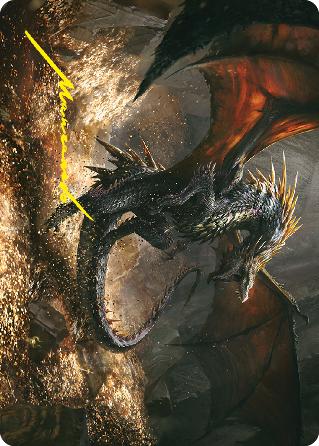 Cavern-Hoard Dragon Art Card (Gold-Stamped Signature) [The Lord of the Rings: Tales of Middle-earth Art Series] | Good Games Modbury