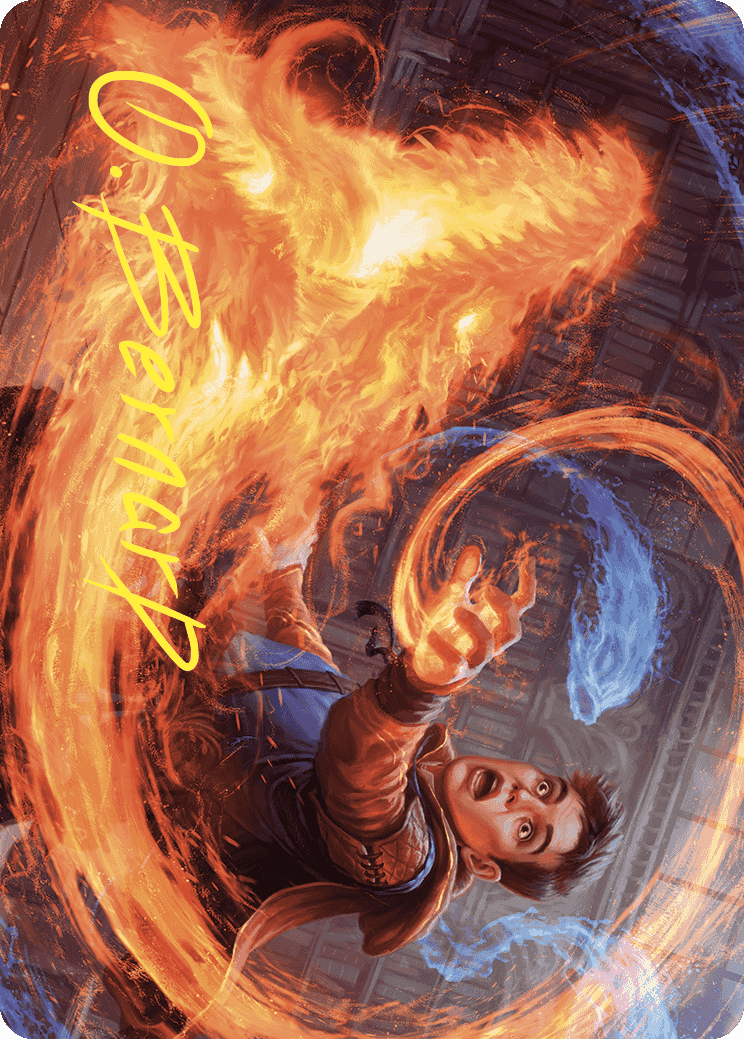 Frantic Firebolt Art Card (Gold-Stamped Signature) [Wilds of Eldraine Art Series] | Good Games Modbury