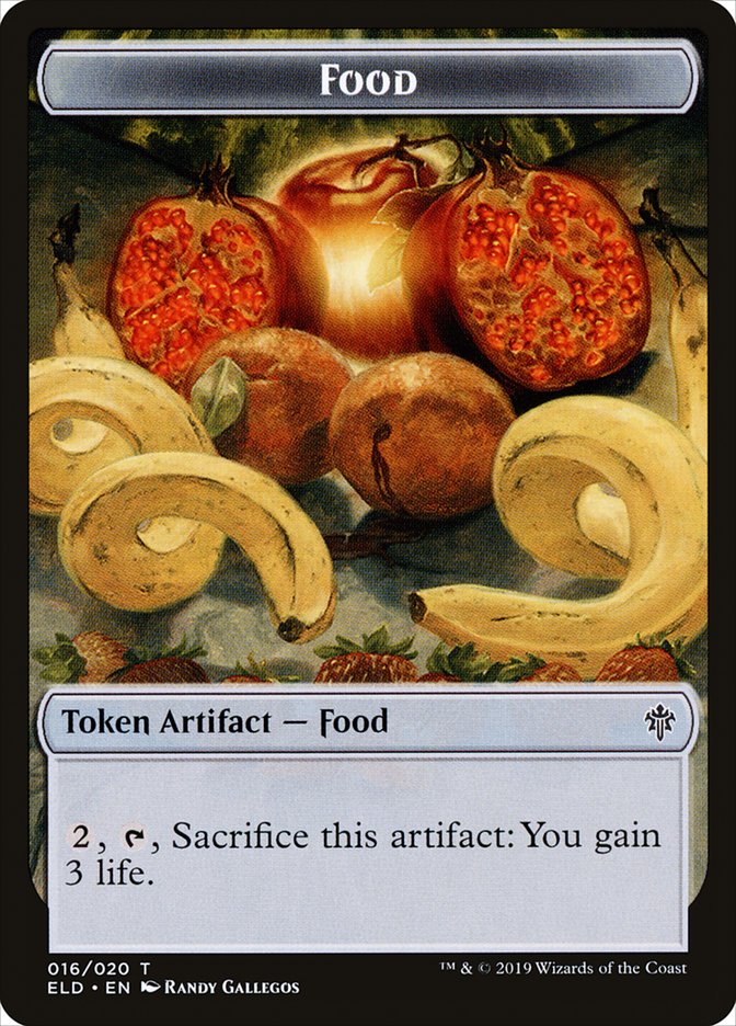 Faerie // Food (16) Double-Sided Token [Throne of Eldraine Tokens] | Good Games Modbury