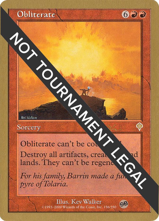 Obliterate 2001 Jan Tomcani INV SB jt156sb/138 (World Championship Decks)  | Good Games Modbury
