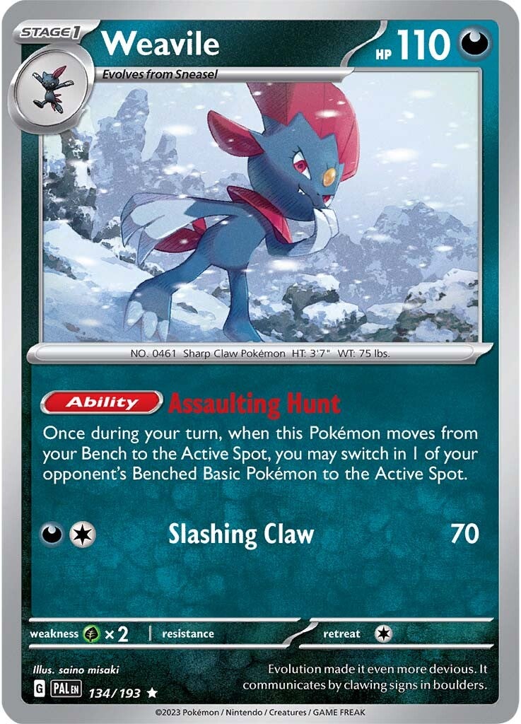 Weavile (134/193) [Scarlet & Violet: Paldea Evolved] | Good Games Modbury