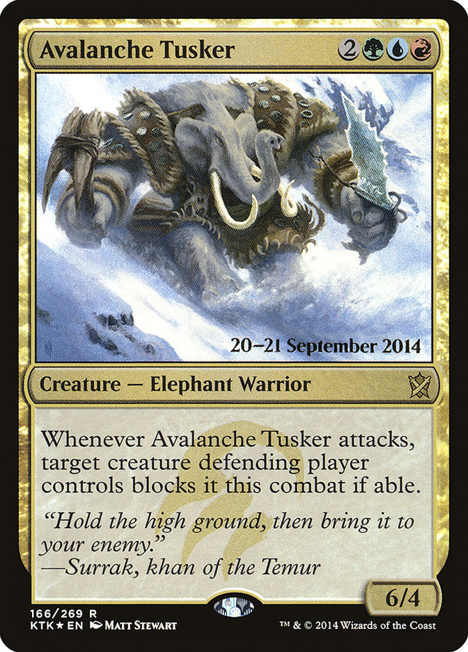 Avalanche Tusker [Khans of Tarkir Prerelease Promos] | Good Games Modbury