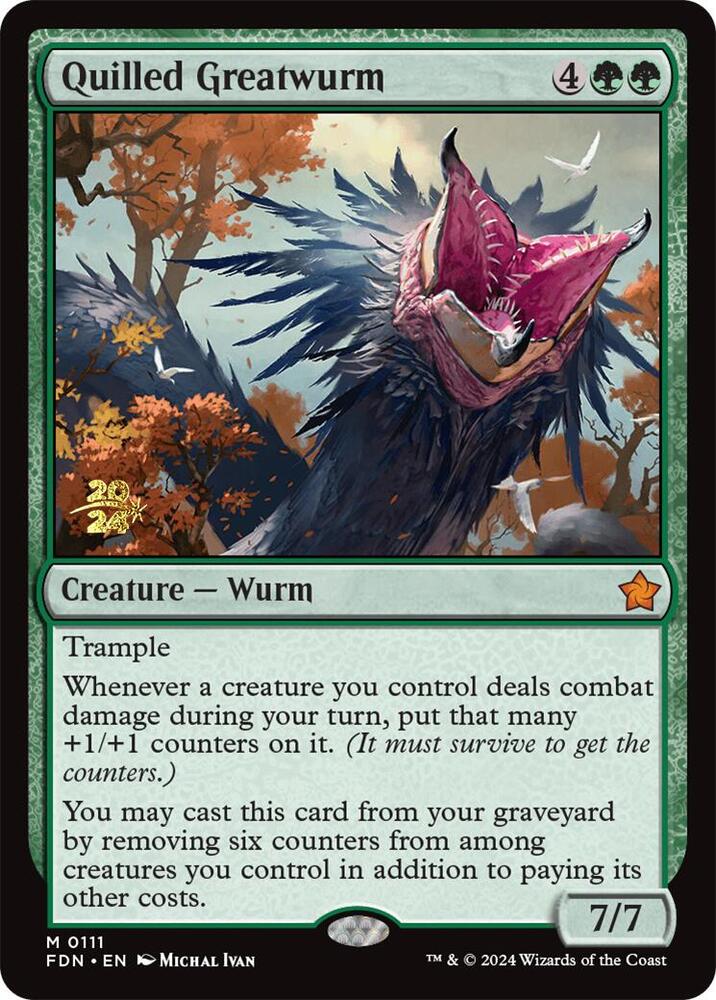 Quilled Greatwurm 111s/101 (Prerelease Cards)  - Foil | Good Games Modbury