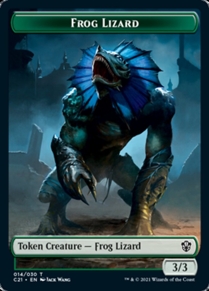 Frog Lizard // Elephant Double-Sided Token [Commander 2021 Tokens] | Good Games Modbury