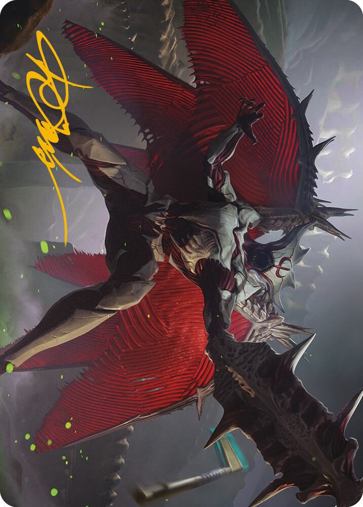 Phyrexian Vindicator Art Card 7 81 Gold Stamped Signature 7 (Art Series: Phyrexia: All Will Be One)  | Good Games Modbury