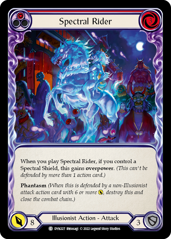 Spectral Rider (Red) [DYN227] (Dynasty)  Rainbow Foil | Good Games Modbury