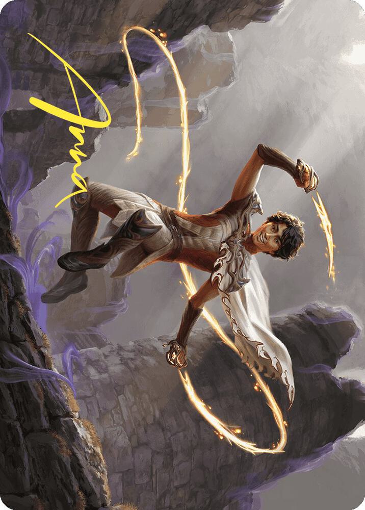 Kellan the Fae Blooded Art Card Gold Stamped Signature 39 (Art Series: Wilds of Eldraine)  | Good Games Modbury