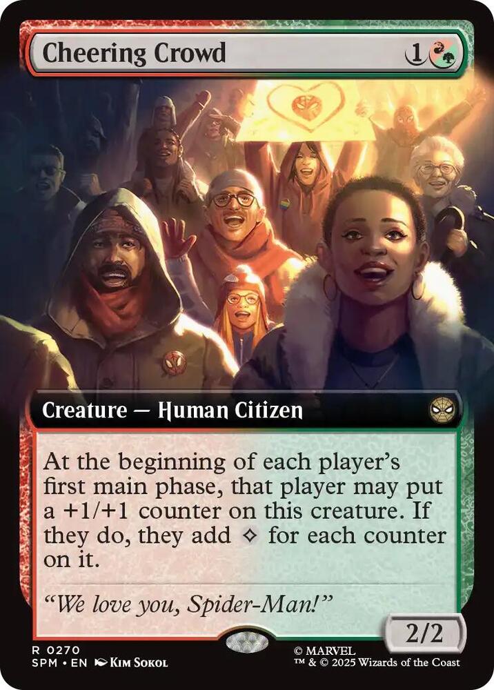 Cheering Crowd 270/198 (Marvel's Spider-Man)  - Extended Art Foil | Good Games Modbury