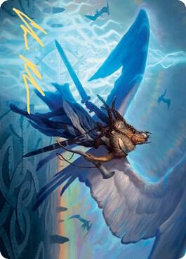 Righteous Valkyrie Art Card Gold Stamped Signature 6 (Art Series: Kaldheim)  | Good Games Modbury