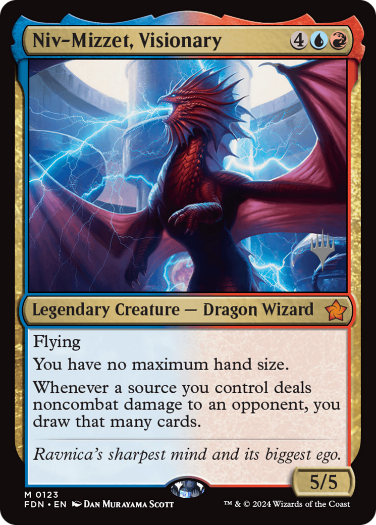 Niv-Mizzet, Visionary (Promo Pack) [Duskmourn: House of Horror Promos] | Good Games Modbury