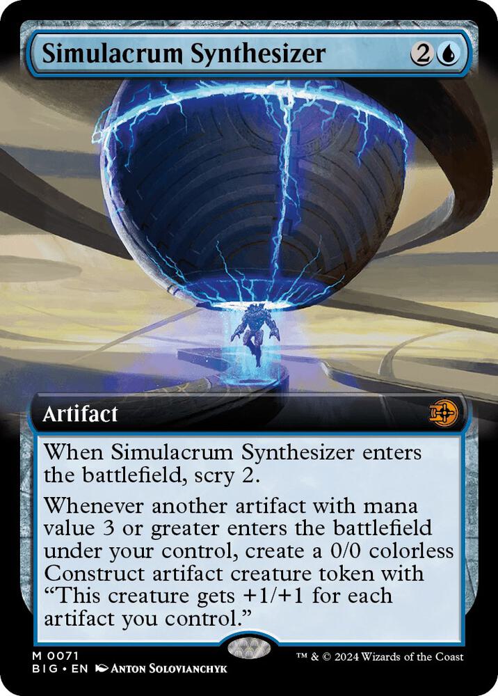 Simulacrum Synthesizer 71/30 (Outlaws of Thunder Junction: The Big Score)  - Extended Art | Good Games Modbury