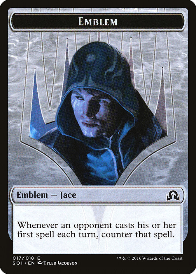 Jace, Unraveler of Secrets Emblem [Shadows over Innistrad Tokens] | Good Games Modbury