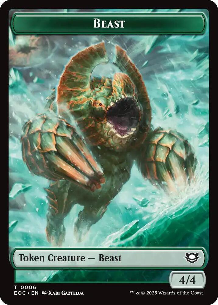 Beast Elemental Double Sided Token 6 // 8 (Commander: Edge of Eternities)  | Good Games Modbury