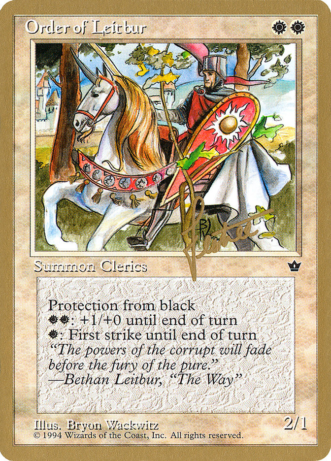 Order of Leitbur (Male) (Bertrand Lestree) [Pro Tour Collector Set] | Good Games Modbury