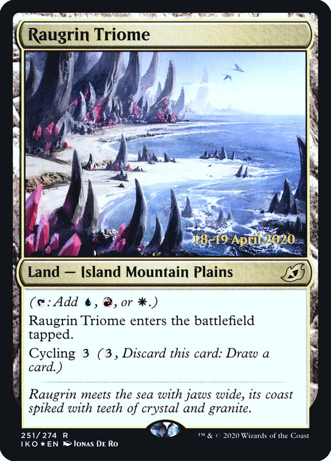 Raugrin Triome [Ikoria: Lair of Behemoths Prerelease Promos] | Good Games Modbury