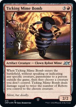 Ticking Mime Bomb Galaxy Foil 410/244 (Unfinity)  - Foil | Good Games Modbury